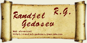 Ranđel Gedošev vizit kartica